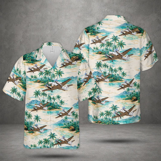 US Army Beechcraft C-12T Huron Hawaiian Shirt