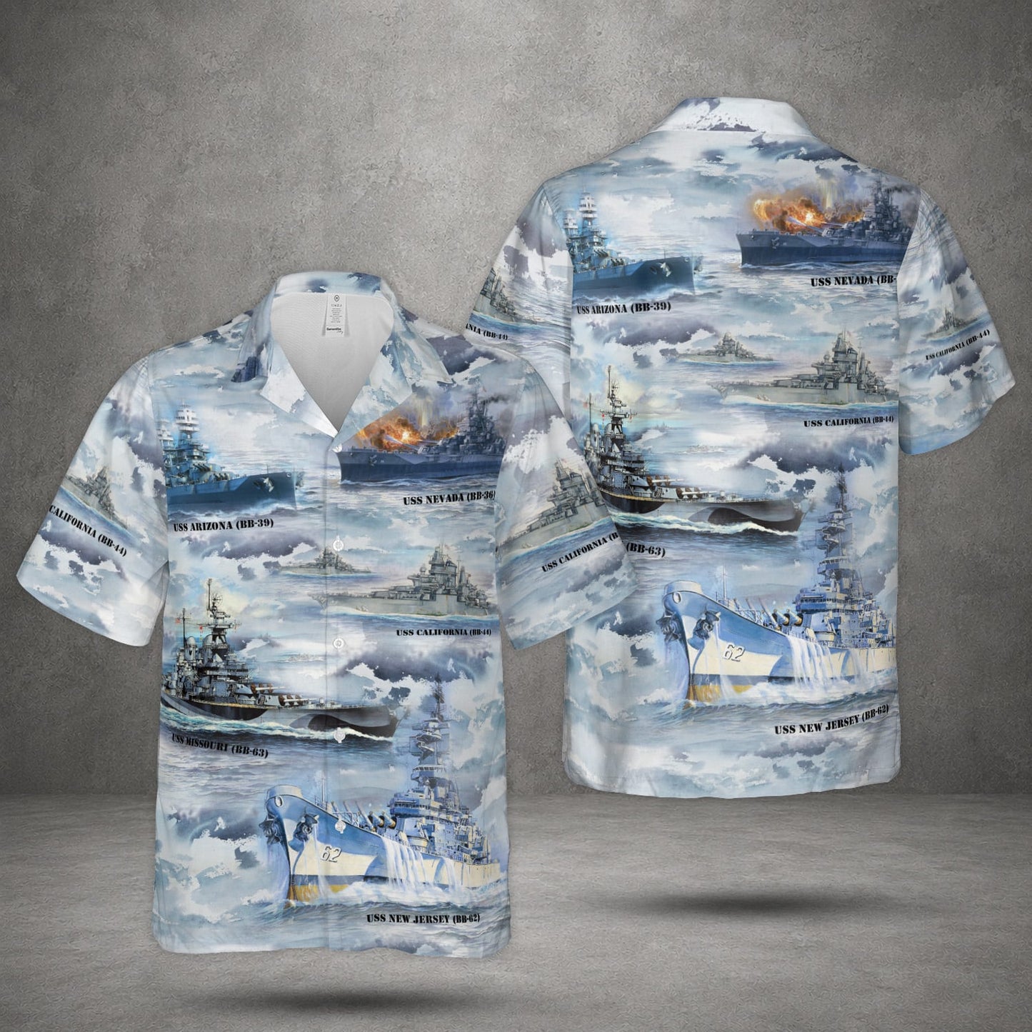 US Navy The Naval Battleships Of World War II Hawaiian Shirt