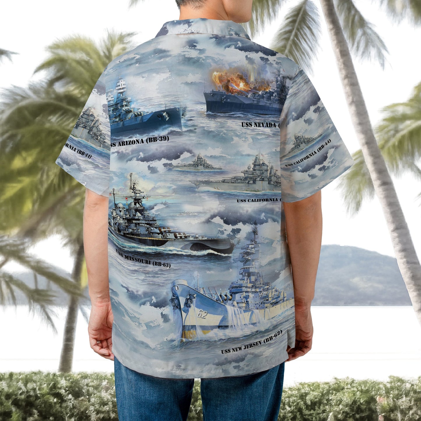 US Navy The Naval Battleships Of World War II Hawaiian Shirt