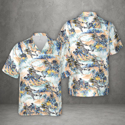US Air Force Lockheed P-38J Lightning 'Happy Jacks Go Buggy' Of 79th Fighter Squadron Hawaiian Shirt