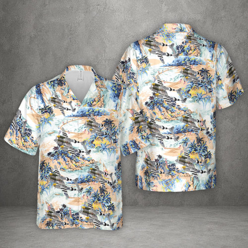 US Air Force Lockheed P-38J Lightning 'Happy Jacks Go Buggy' Of 79th Fighter Squadron Hawaiian Shirt