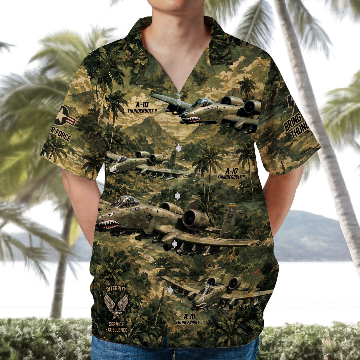 US Air Force A-10 Thunderbolt Hawaiian Shirt