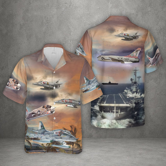 US Navy CVW 21 Hawaiian Shirt
