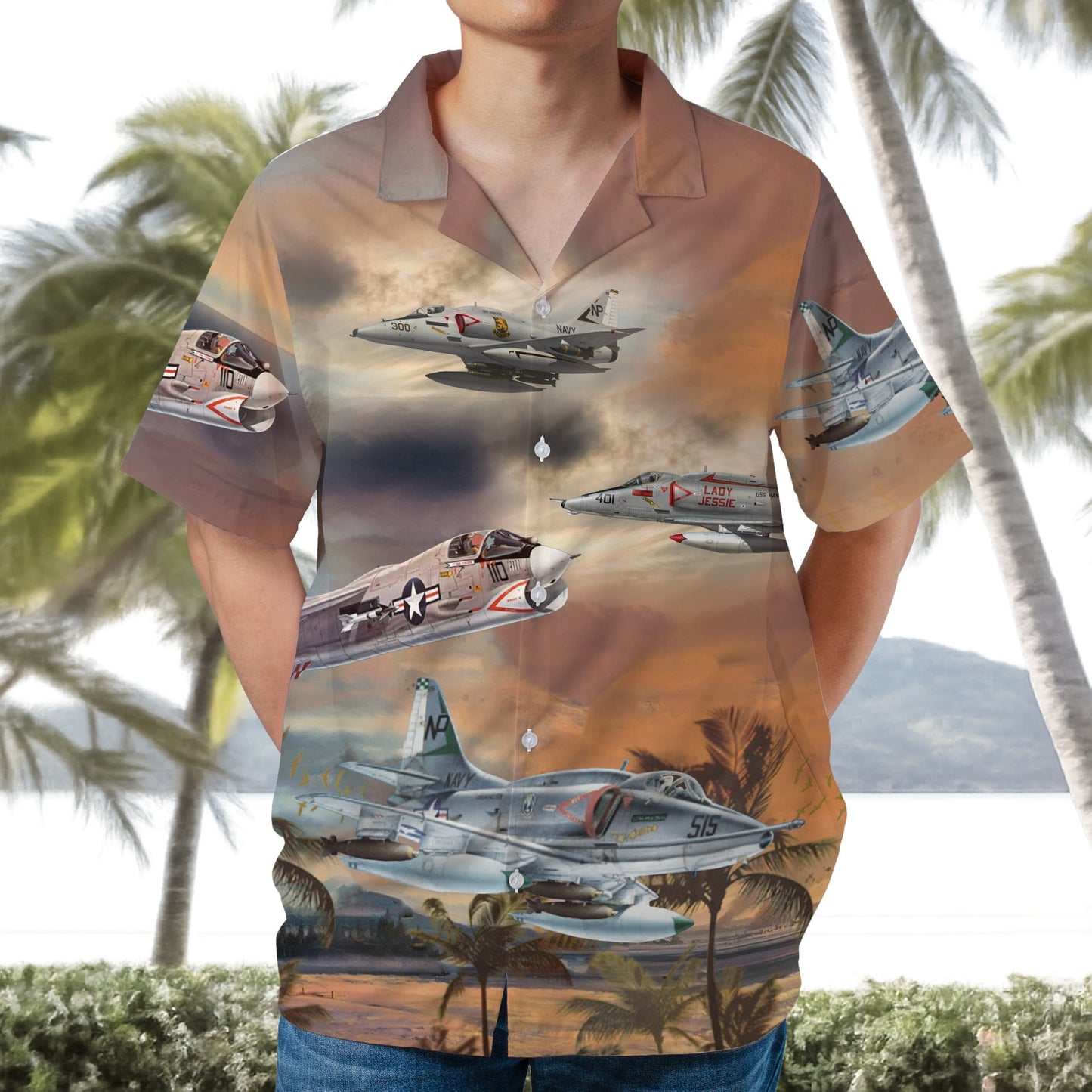 US Navy CVW 21 Hawaiian Shirt