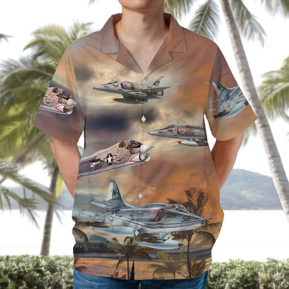 US Navy CVW 21 Hawaiian Shirt