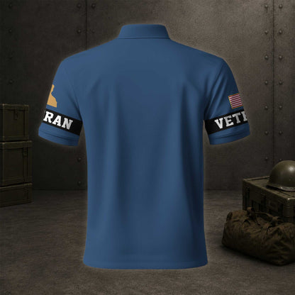 United States Military Services Veteran Patriotic Polo Shirt
