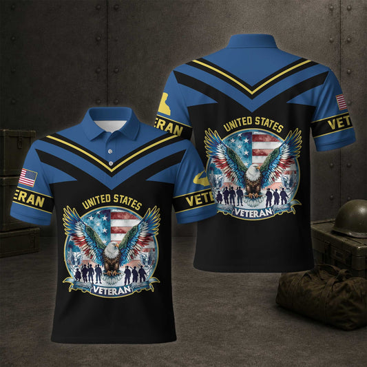 United States Military Services Veteran Performance Polo Shirt