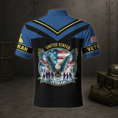 United States Military Services Veteran Performance Polo Shirt