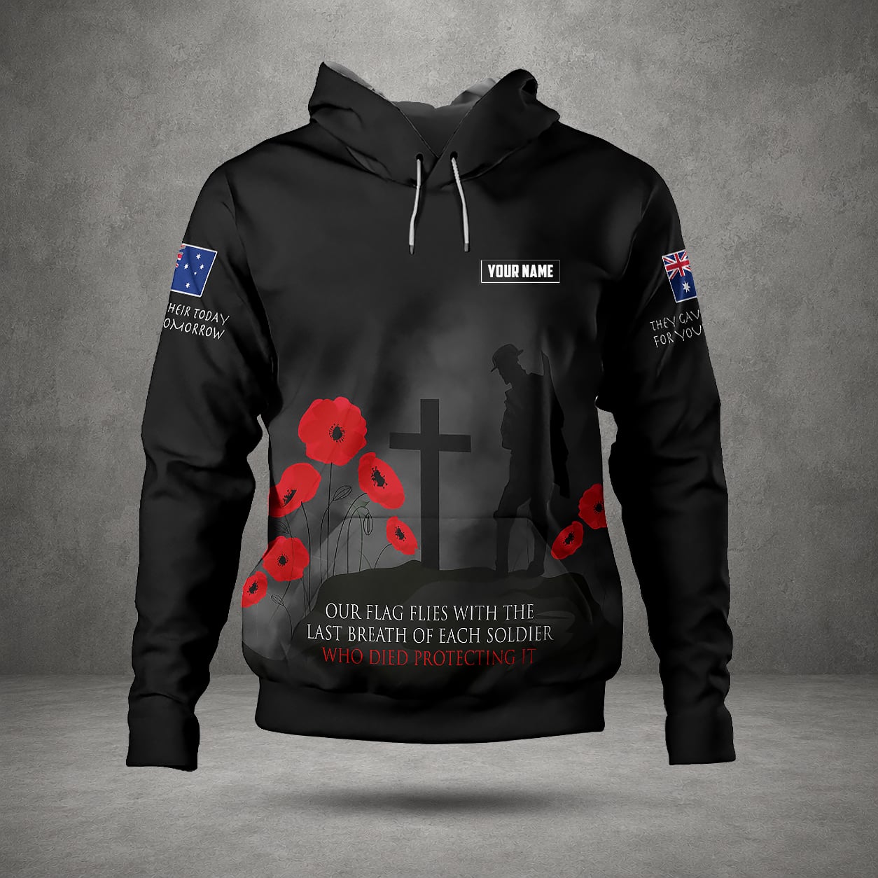 Custom Name Australian Defence Force Hoodie, Lest We Forget Remembrance Day Hoodie