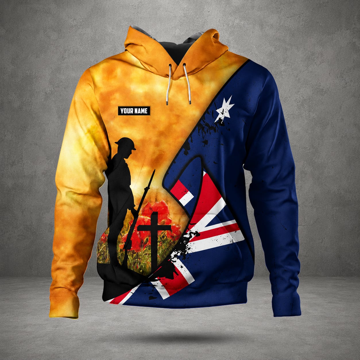 Custom Name Australian Defence Force Lest We Forget Remembrance Day, Anzac Day Hoodie