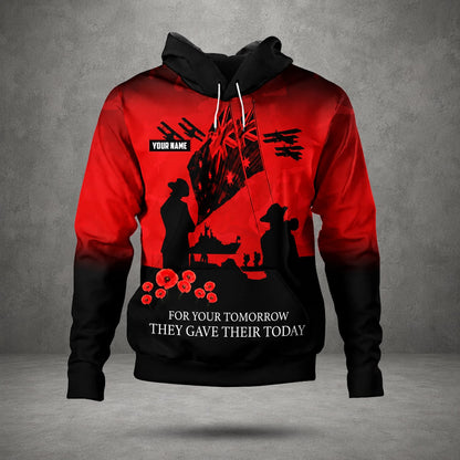 Custom Name Australian Defence Force Lest We Forget Remembrance Day Hoodie