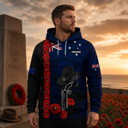 Personalized Australian Defence Force Lest We Forget Remembrance Day Hoodie