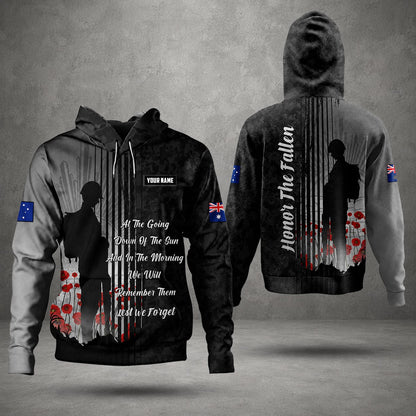Custom Name Australian Defence Force Remembrance Day Hoodie, Lest We Forget