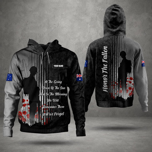 Custom Name Australian Defence Force Remembrance Day Hoodie, Lest We Forget