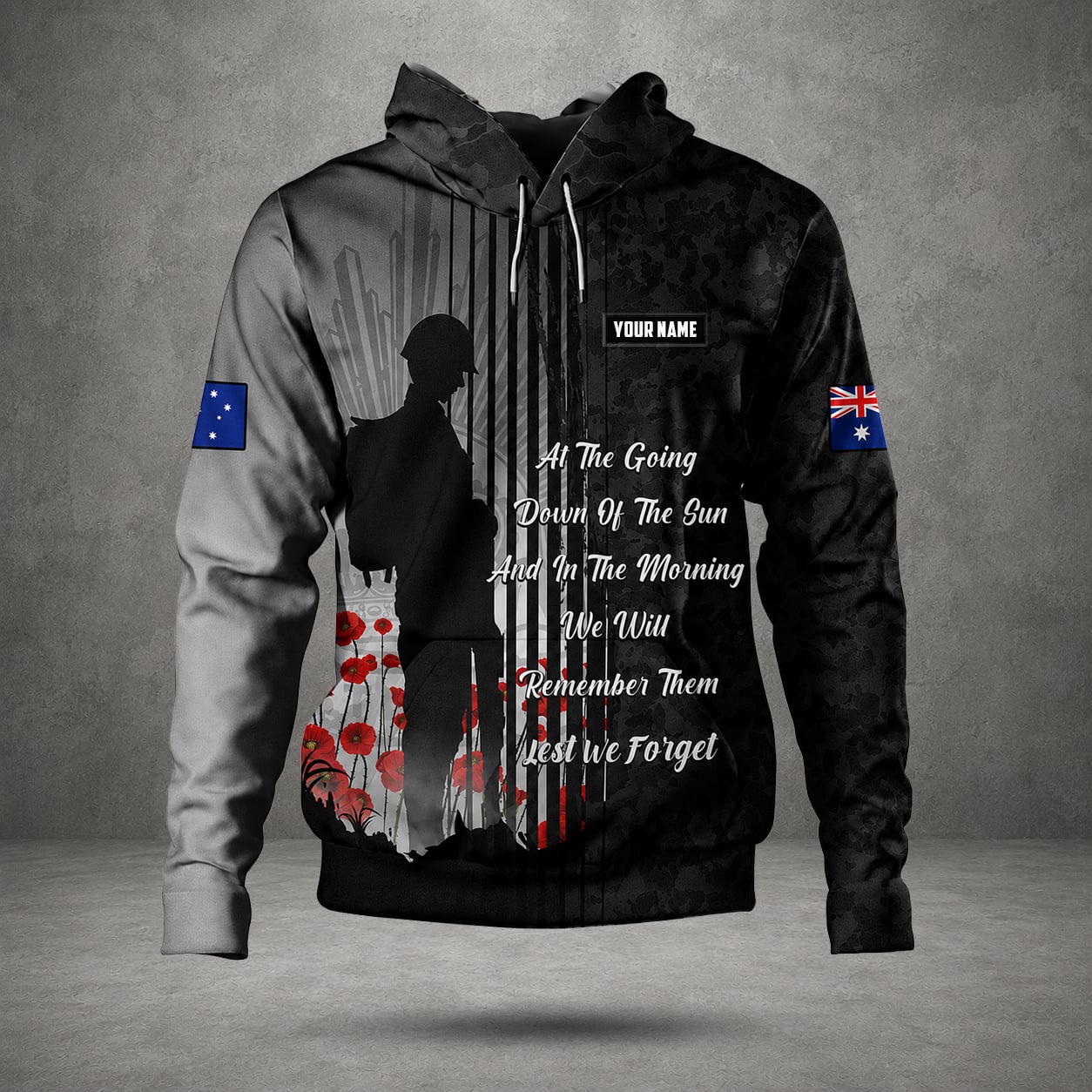 Custom Name Australian Defence Force Remembrance Day Hoodie, Lest We Forget