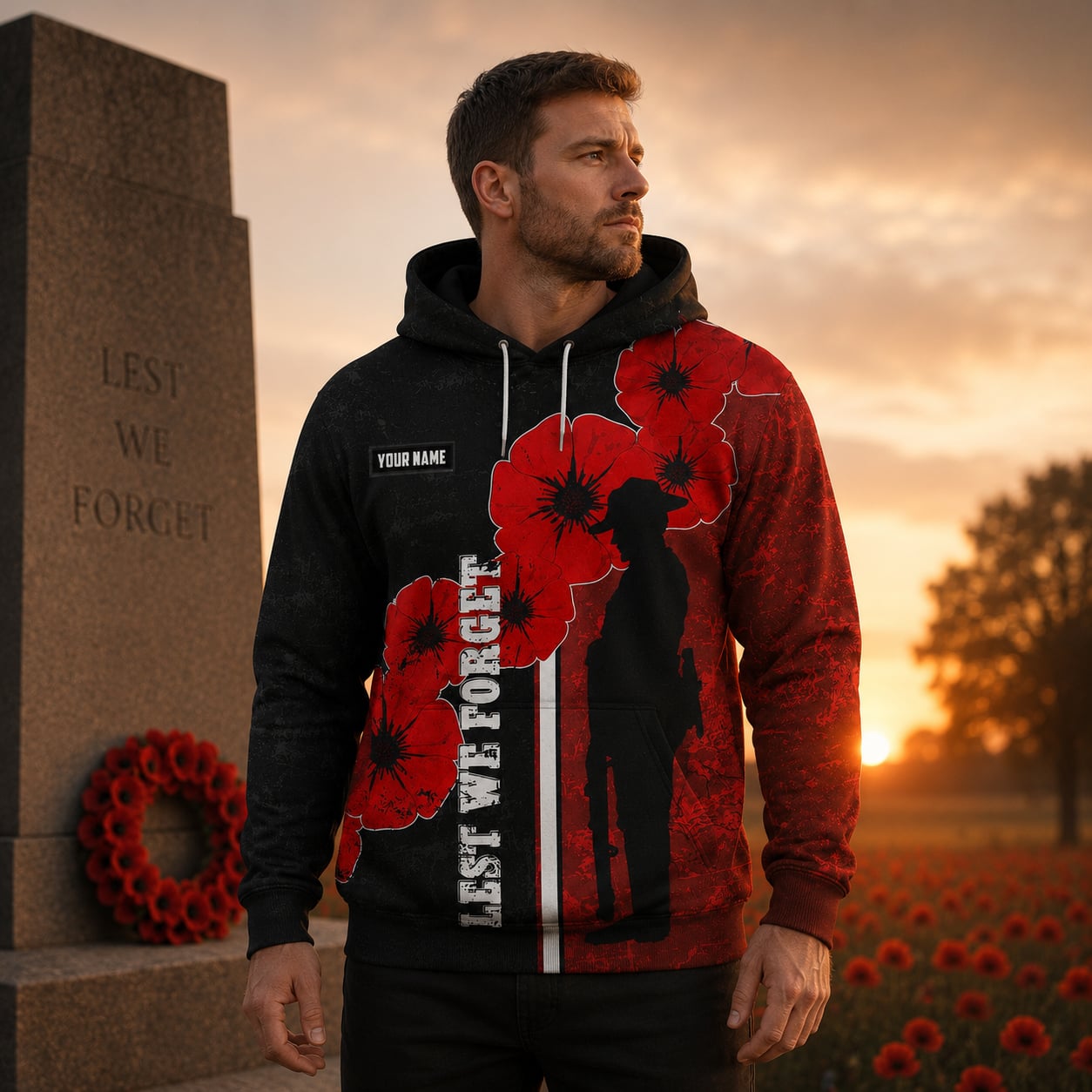 Custom Australian Defence Force Hoodie, Lest We Forget Memorial Hoodie