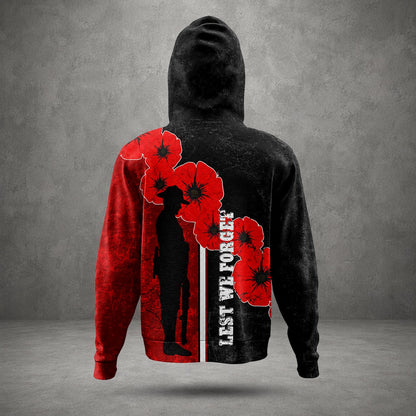 Custom Australian Defence Force Hoodie, Lest We Forget Memorial Hoodie
