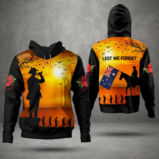 Custom Name ADF Remembrance Day Hoodie, Australian Defence Force Memorial Gift
