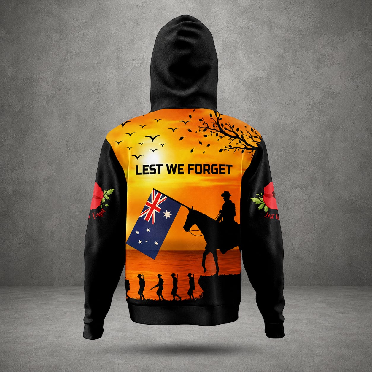 Custom Name ADF Remembrance Day Hoodie, Australian Defence Force Memorial Gift