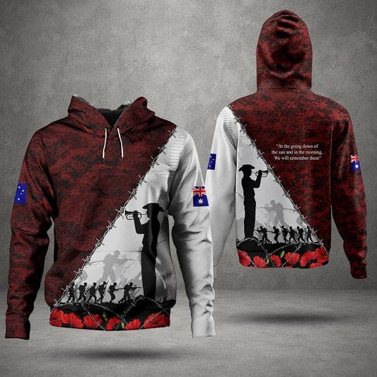Custom Name Australian Defence Force Remembrance Day Hoodie, Lest We Forget Military Hoodie