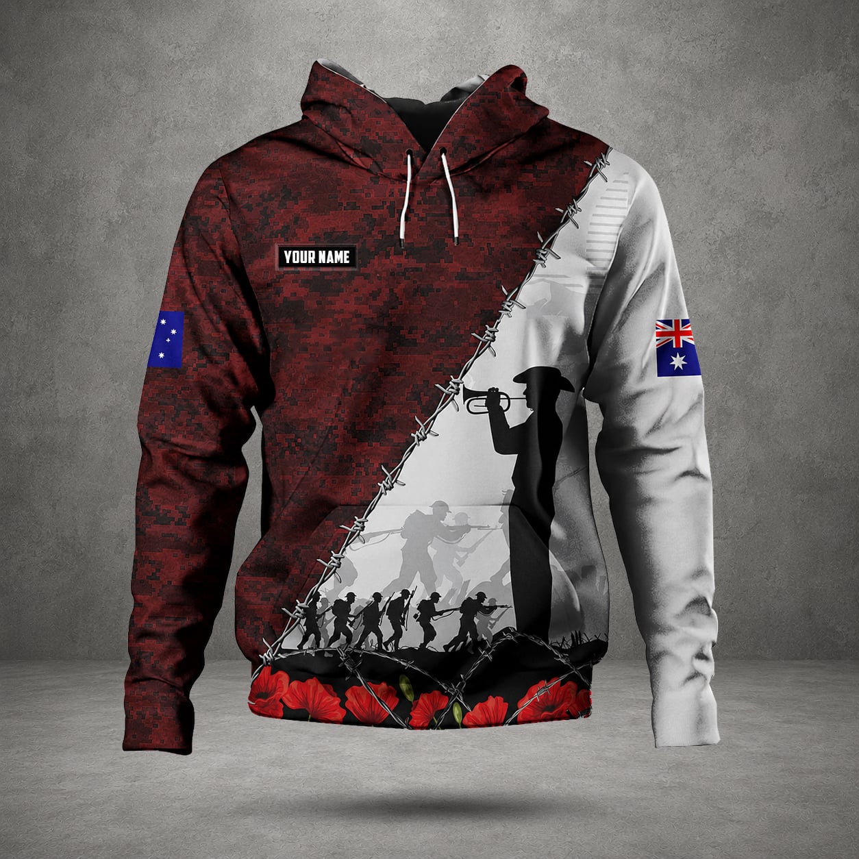 Custom Name Australian Defence Force Remembrance Day Hoodie, Lest We Forget Military Hoodie