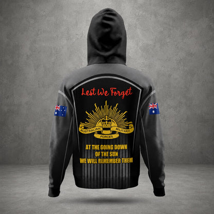 Custom Name ADF Remembrance Hoodie, Australian Defence Force Lest We Forget Anzac Day