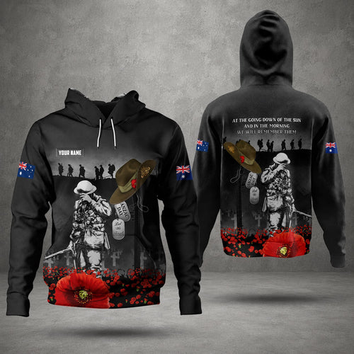 Personalized Australian Defence Force Hoodie, Lest We Forget Remembrance Day Anzac Gift