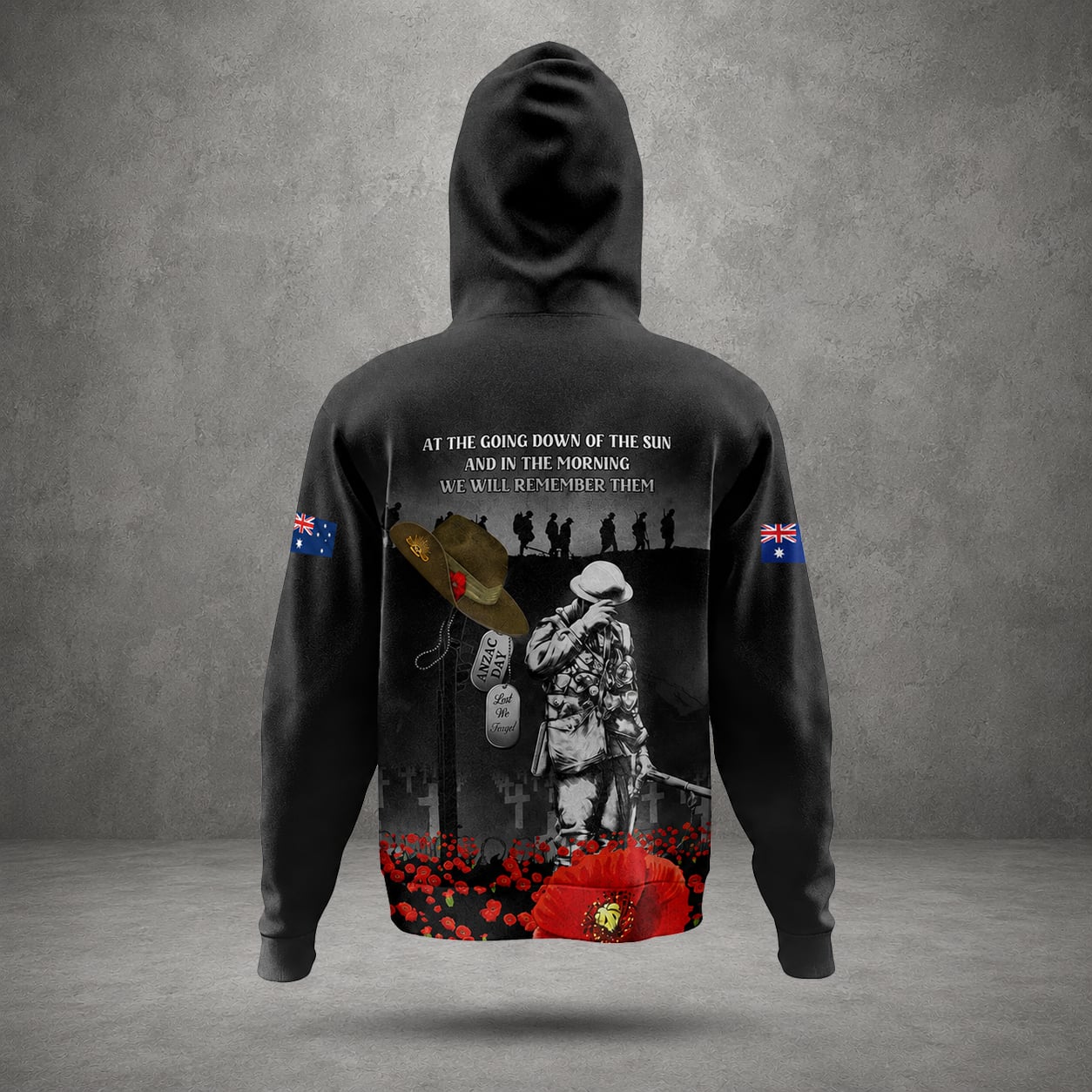Personalized Australian Defence Force Hoodie, Lest We Forget Remembrance Day Anzac Gift