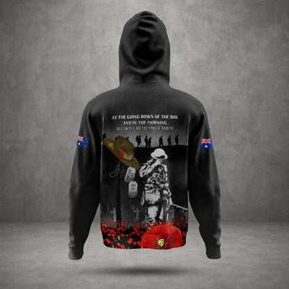 Personalized Australian Defence Force Hoodie, Lest We Forget Remembrance Day Anzac Gift