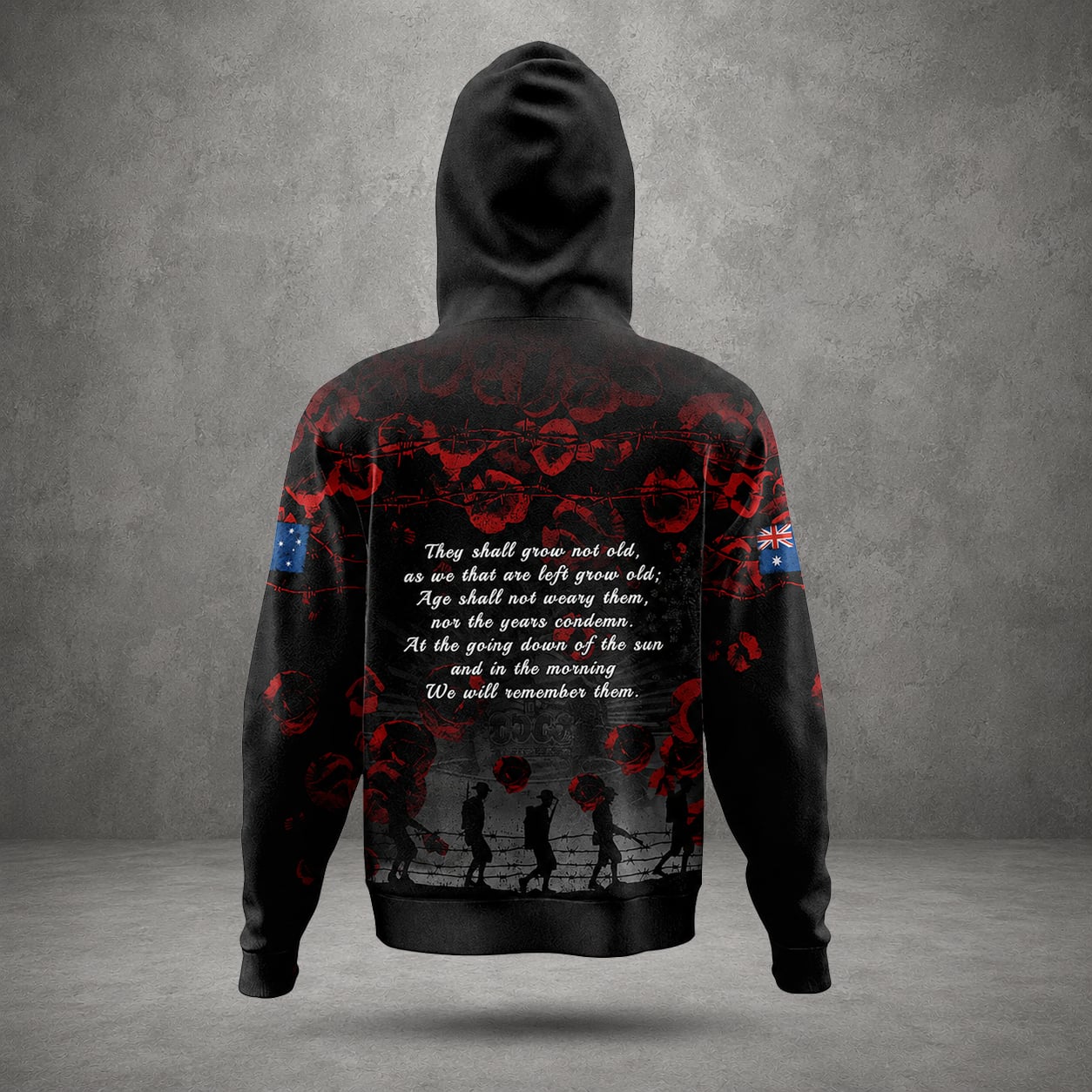 Personalized Australian Defence Force Remembrance Hoodie, Lest We Forget Anzac Day Gift