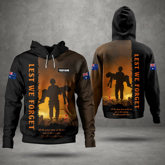 Custom Australian Defence Force Hoodie, Lest We Forget Remembrance Day Anzac Gift