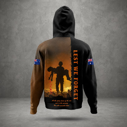 Custom Australian Defence Force Hoodie, Lest We Forget Remembrance Day Anzac Gift
