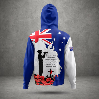 Personalized Australian Defence Force Hoodie, Lest We Forget Remembrance Day Military Gift