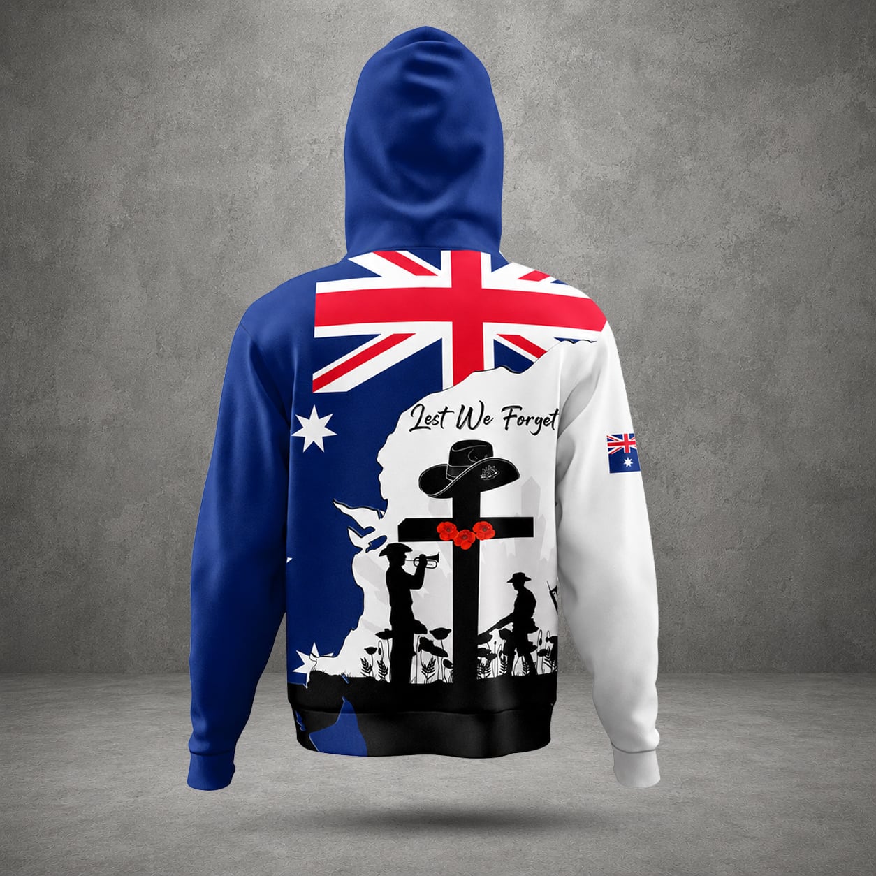 Custom Name Australian Defence Force Lest We Forget Anzac Day Hoodie