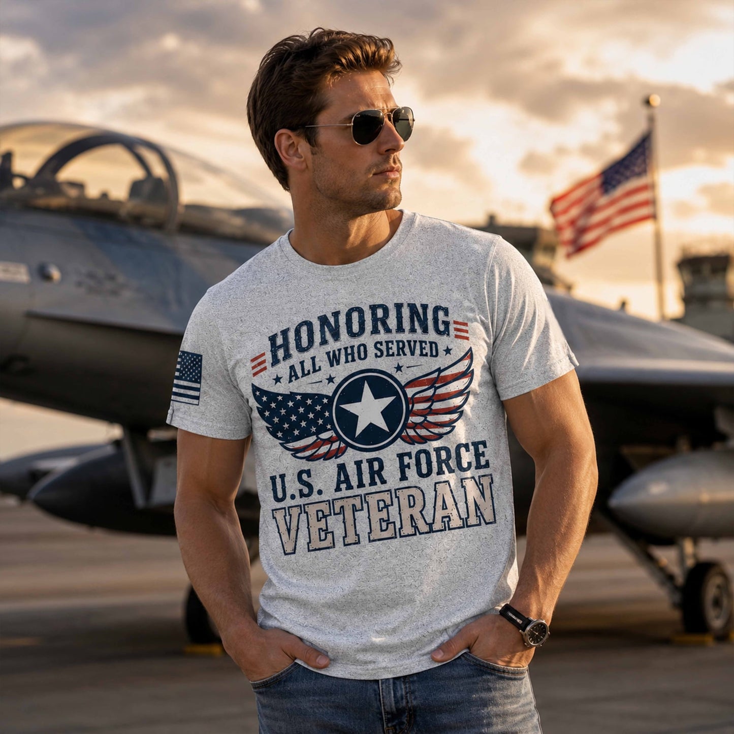 Honoring All Who Seved US Air Force Veteran 3D Shirt