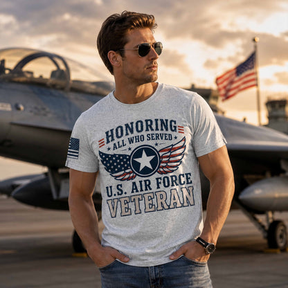 Honoring All Who Seved US Air Force Veteran 3D Shirt