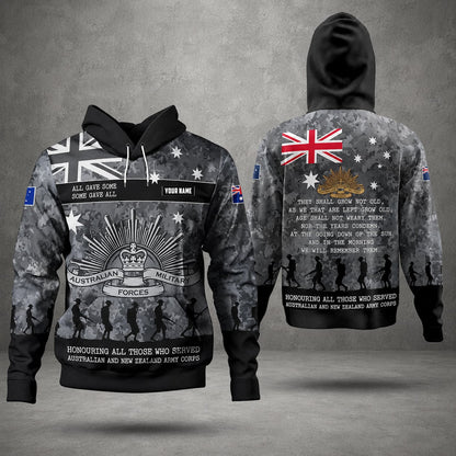 Lest We Forget Australian Defence Force Hoodie, Anzac Day Gift
