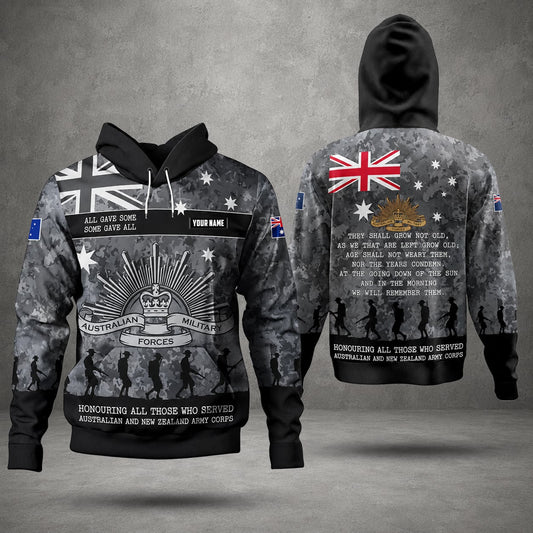 Lest We Forget Australian Defence Force Hoodie, Anzac Day Gift
