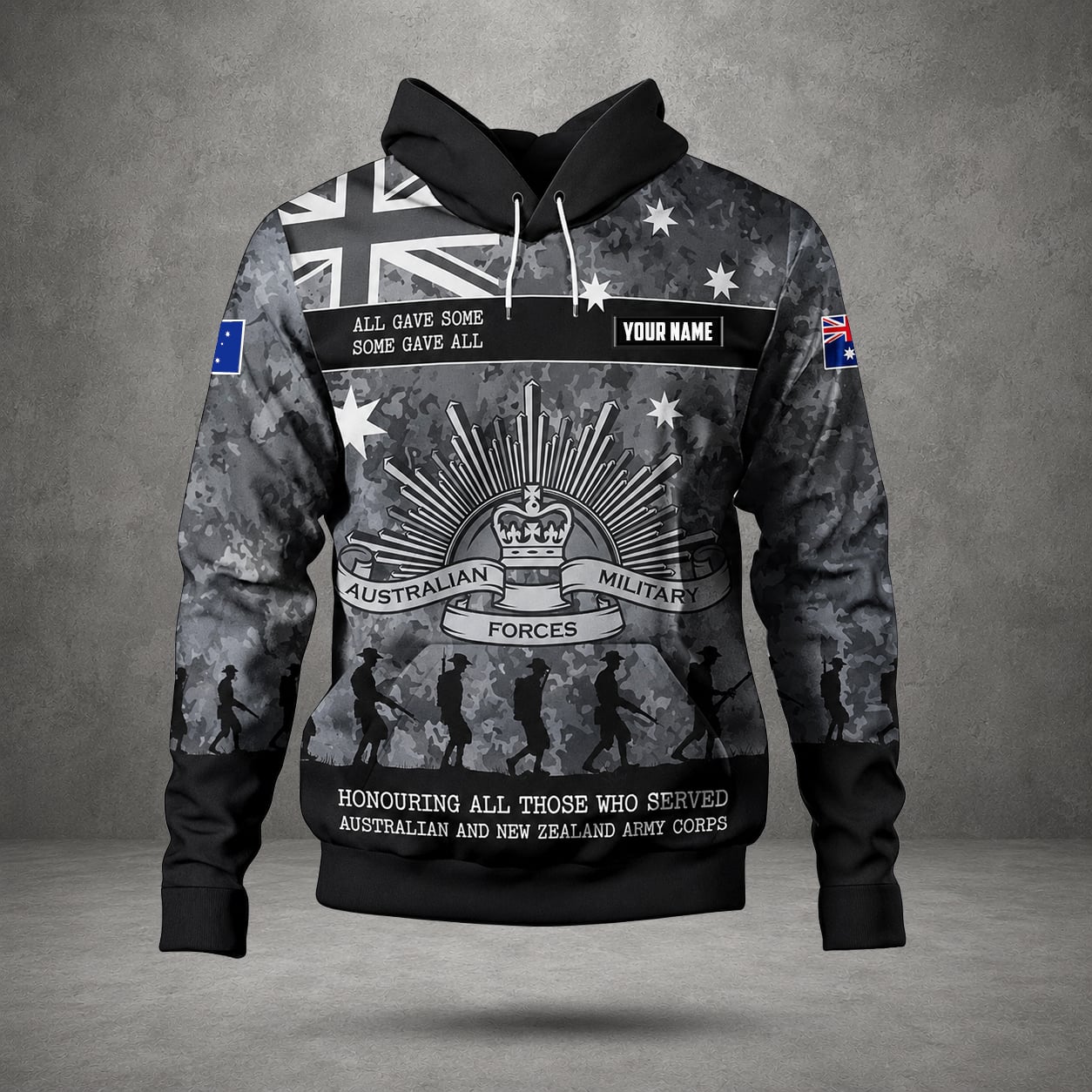 Lest We Forget Australian Defence Force Hoodie, Anzac Day Gift