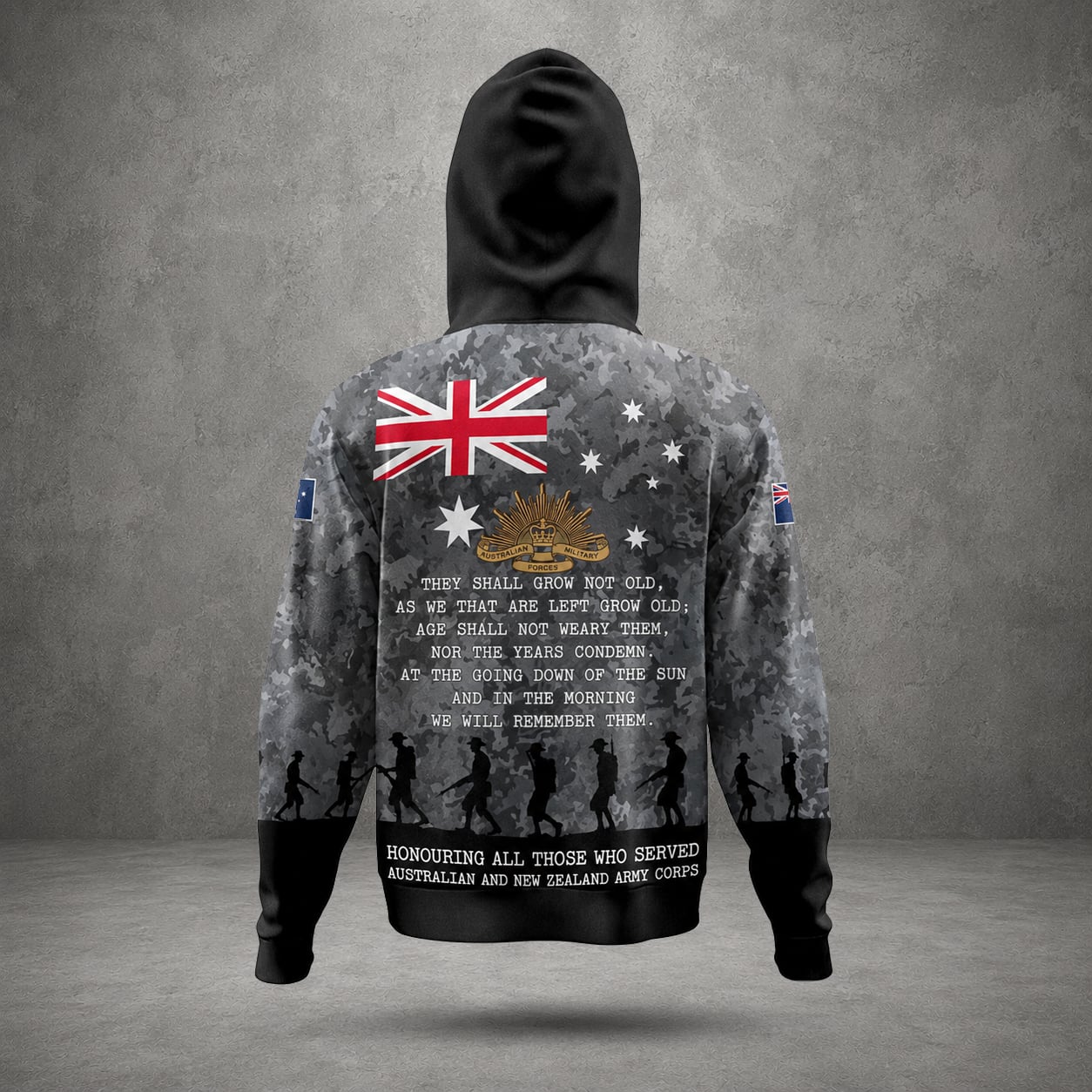 Lest We Forget Australian Defence Force Hoodie, Anzac Day Gift