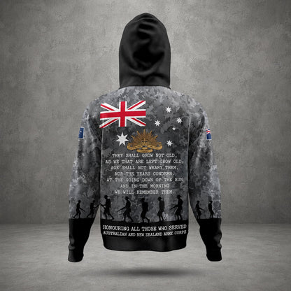 Lest We Forget Australian Defence Force Hoodie, Anzac Day Gift
