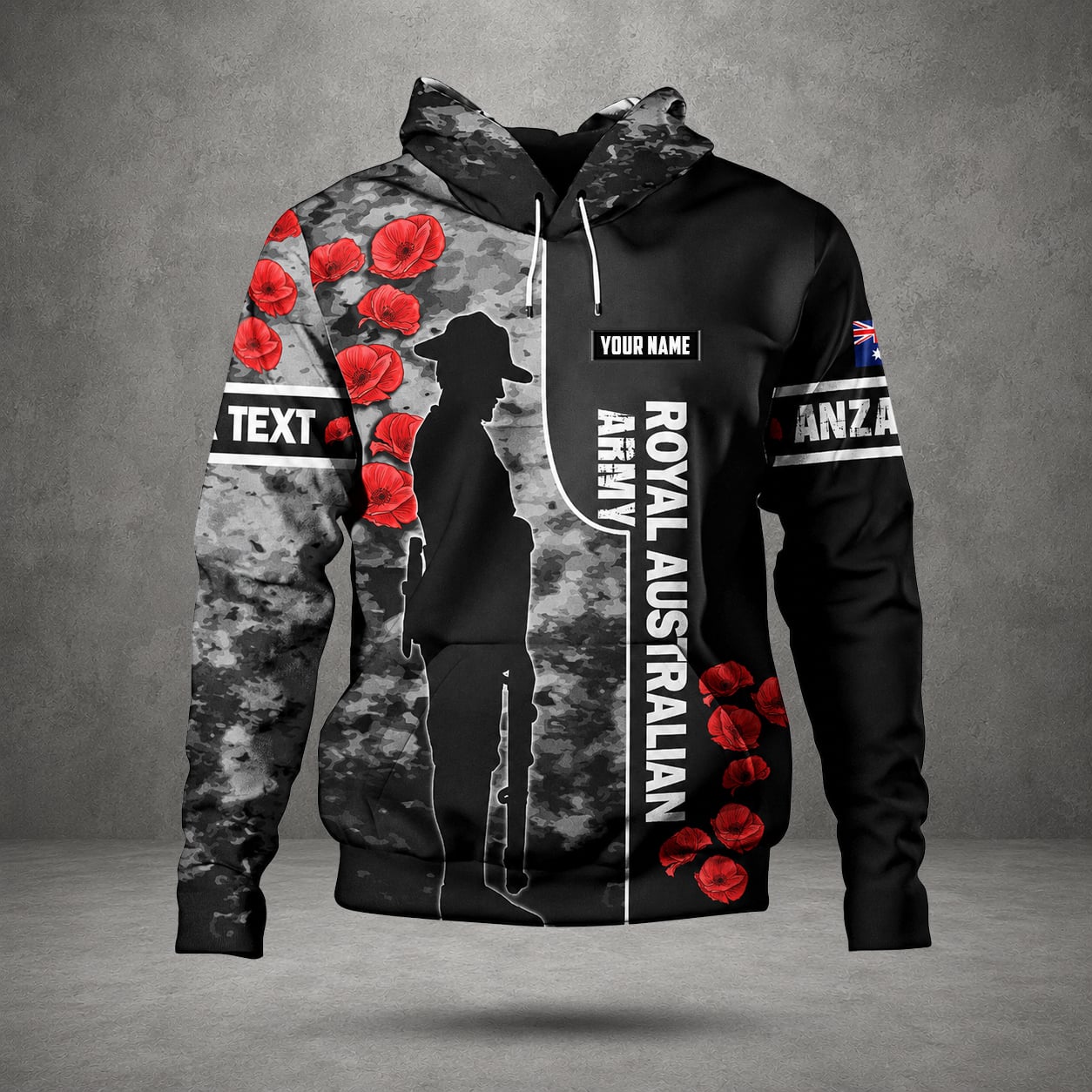 Personalized Australian Defence Force Military Hoodie, Memorial Day Gift