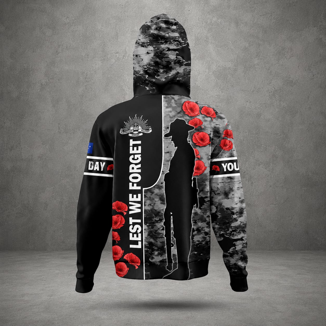 Personalized Australian Defence Force Military Hoodie, Memorial Day Gift
