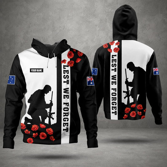 Personalized Australian Defence Force Military Hoodie, Anzac Day Memorial Gift