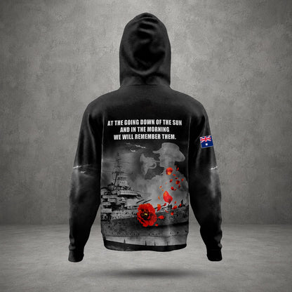 Personalized Australian Defence Force Military Hoodie, Anzac Day Gift