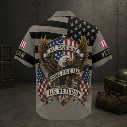 All Gave Some Tropical Veteran US Eagle Aloha Hawaiian Shirt