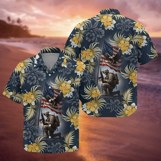 Never Forget Honor The Fallen Veteran Hawaiian Shirt