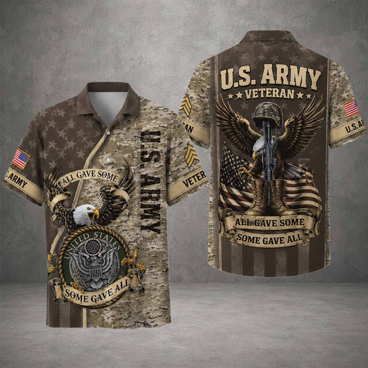 All Gave Some Some Gave All Hawaiian Shirt, US Air Force American Bald Eagle Hawaiian Shirt