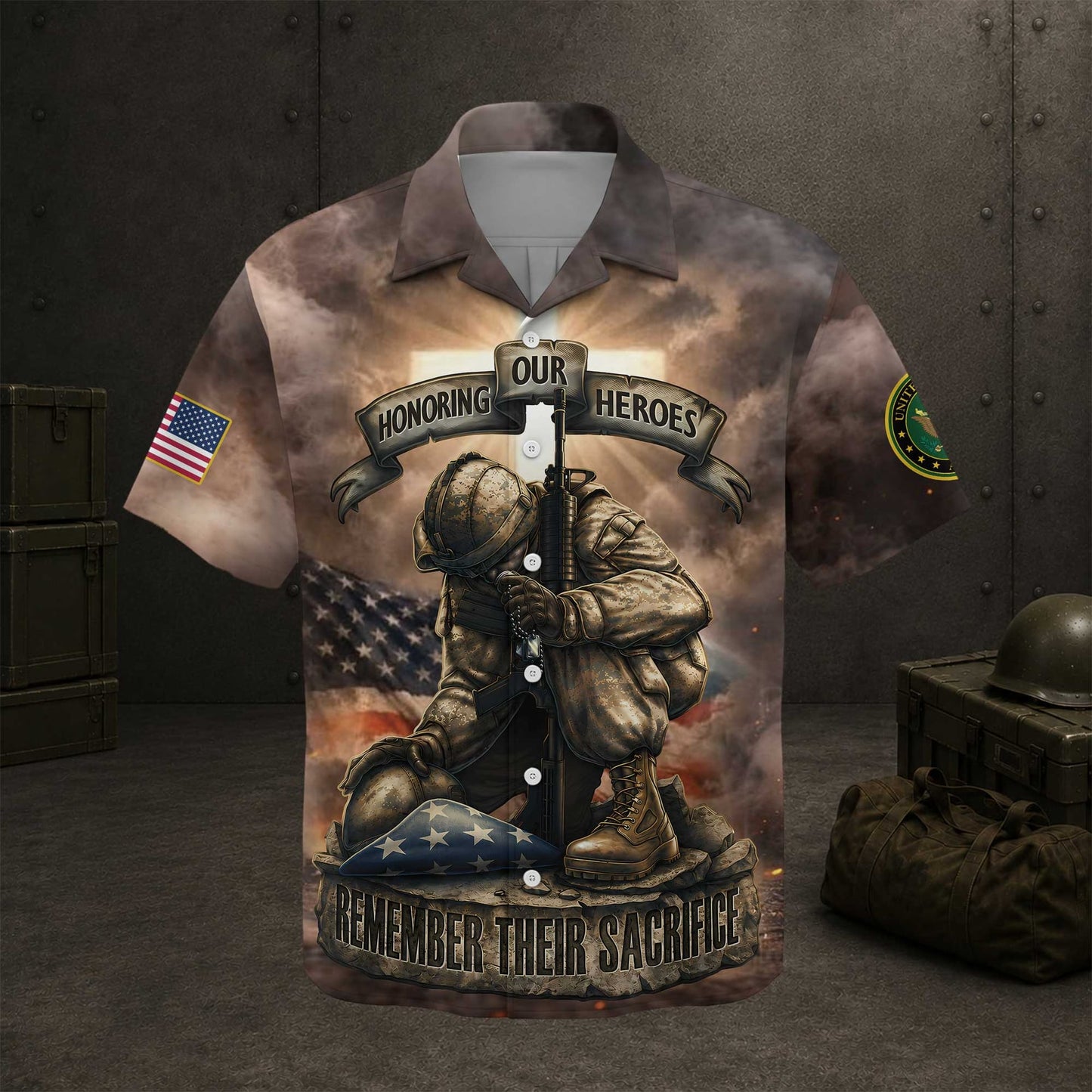 Veteran Memorial Honoring Our Heroes All Over Print Hawaiian Shirt