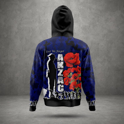 Custom Name Australian Defence Force Remembrance Day Hoodie, Lest We Forget Anzac Day Hoodie